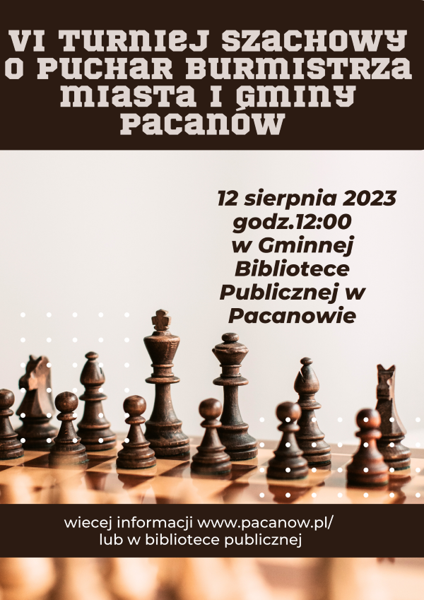 Plakat turnieju szachowego